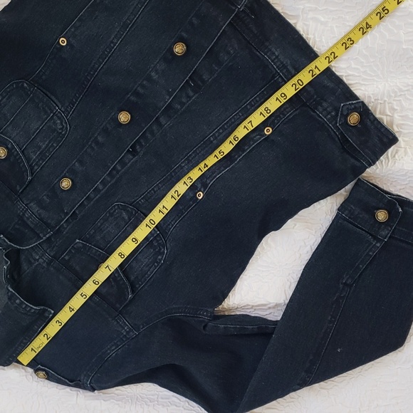 DG2 by Diane Gilman Classic Stretch Indigo Jeans Jacket - Size S - Picture 12 of 16